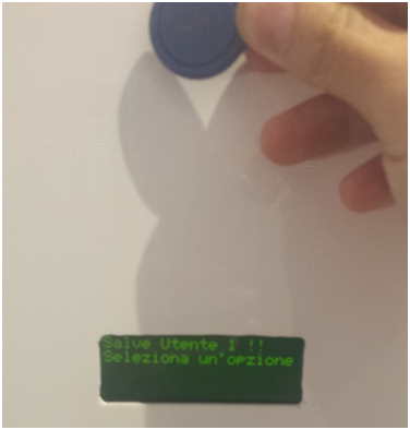 Terminale controllo-comando msg benvenuto